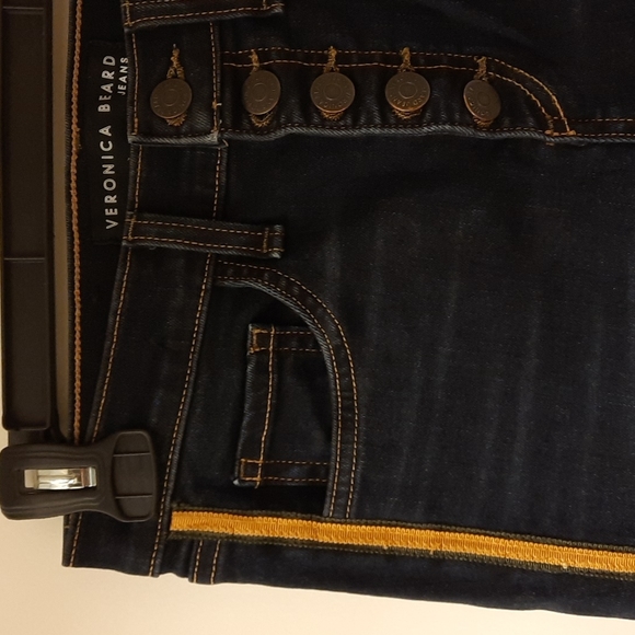 Veronica Beard Debbie 10" Skinny Tuxedo Stripe Jeans - Picture 7 of 16